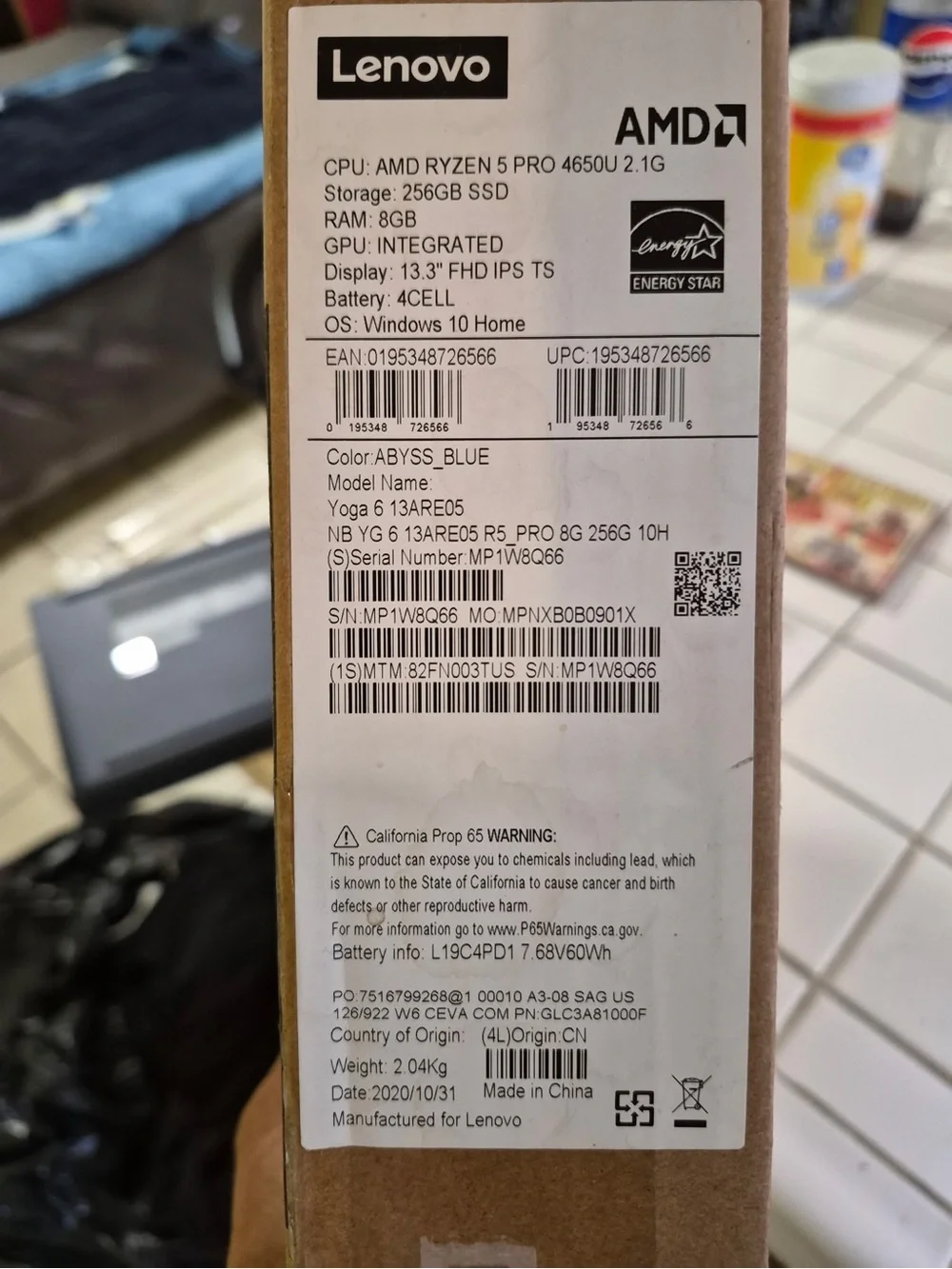 Lenovo Laptop in Dark Gray with Black Keyboard